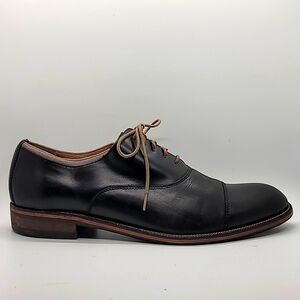 JOHNSTON & MURPHY sz9.5 Flynch cap toe calf leather oxford